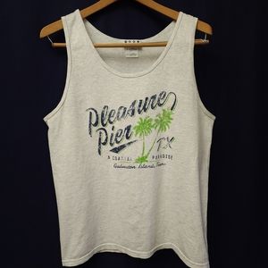 Tank top mens medium light gray Texas